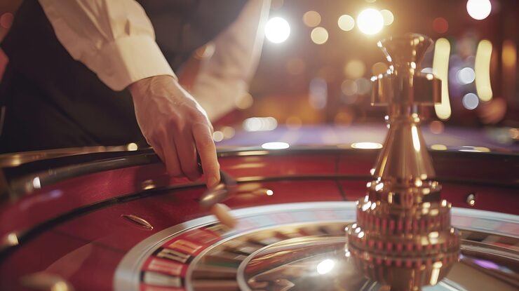 Free Bet Blackjack table layout showing dealer hand and player doubling action